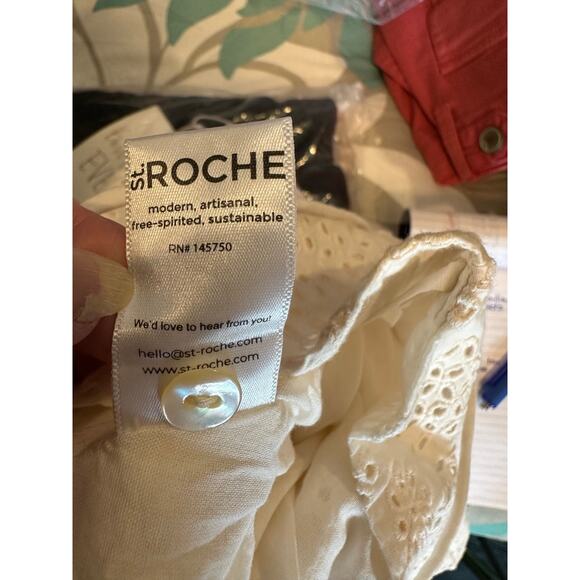 St Roche Benedict Removable Straps Eyelet Detail Dress Vanilla 2 - Picture 13 of 15